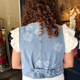 Blythe Printed Denim Vest