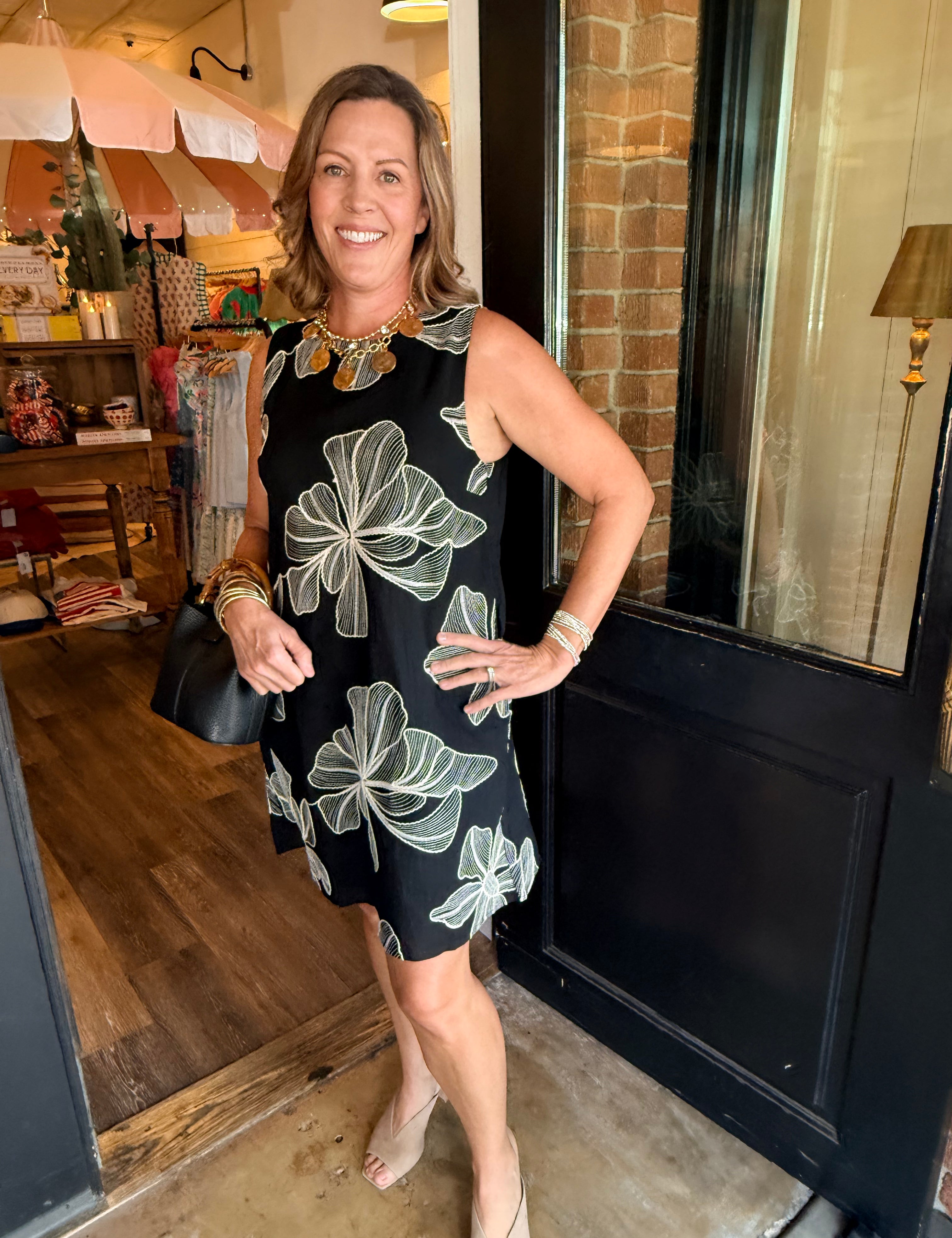 Jordon Sleeveless Floral Mini Dress