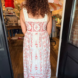 Gina Floral Eyelet Midi Dress