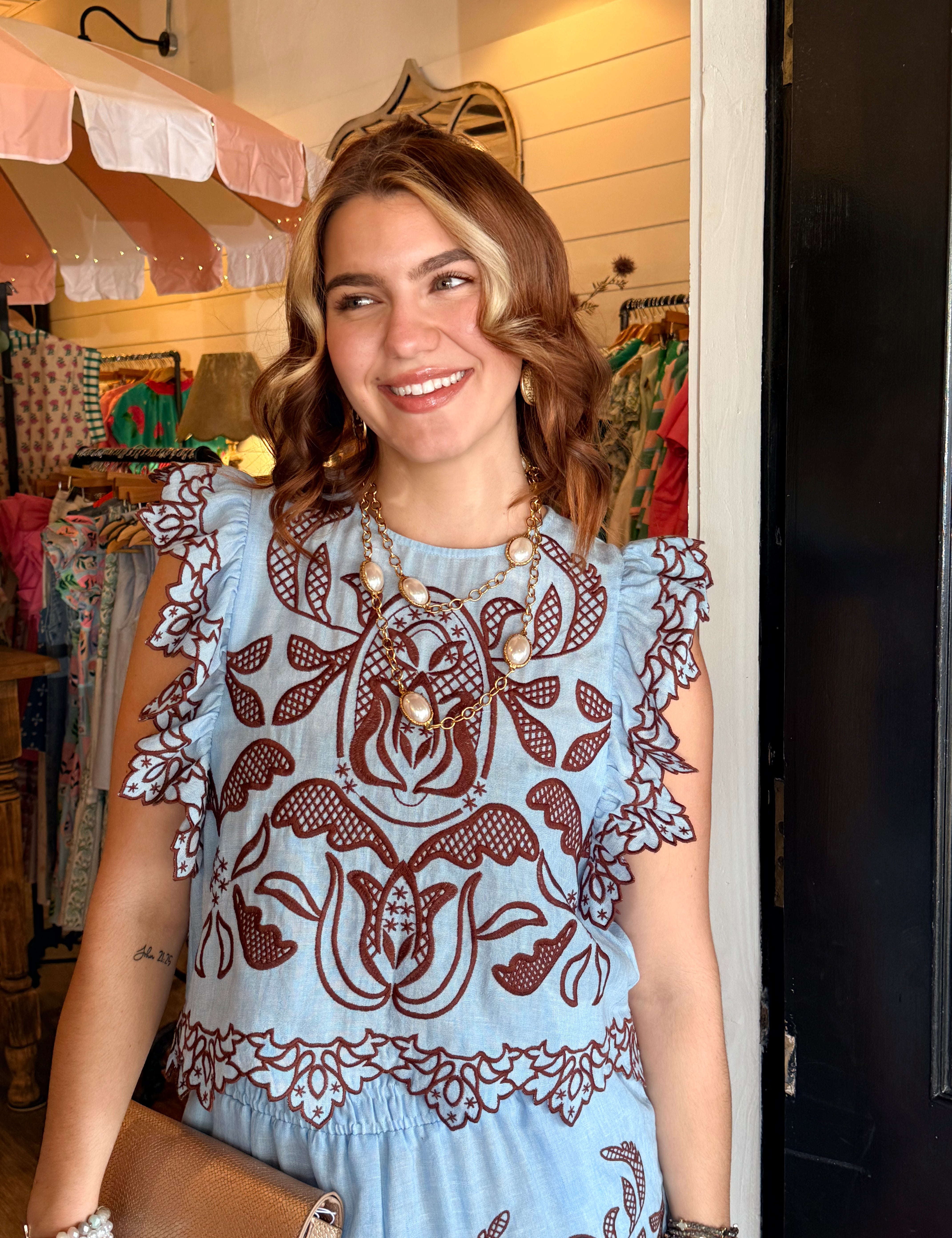 Nancy Embroidered Top