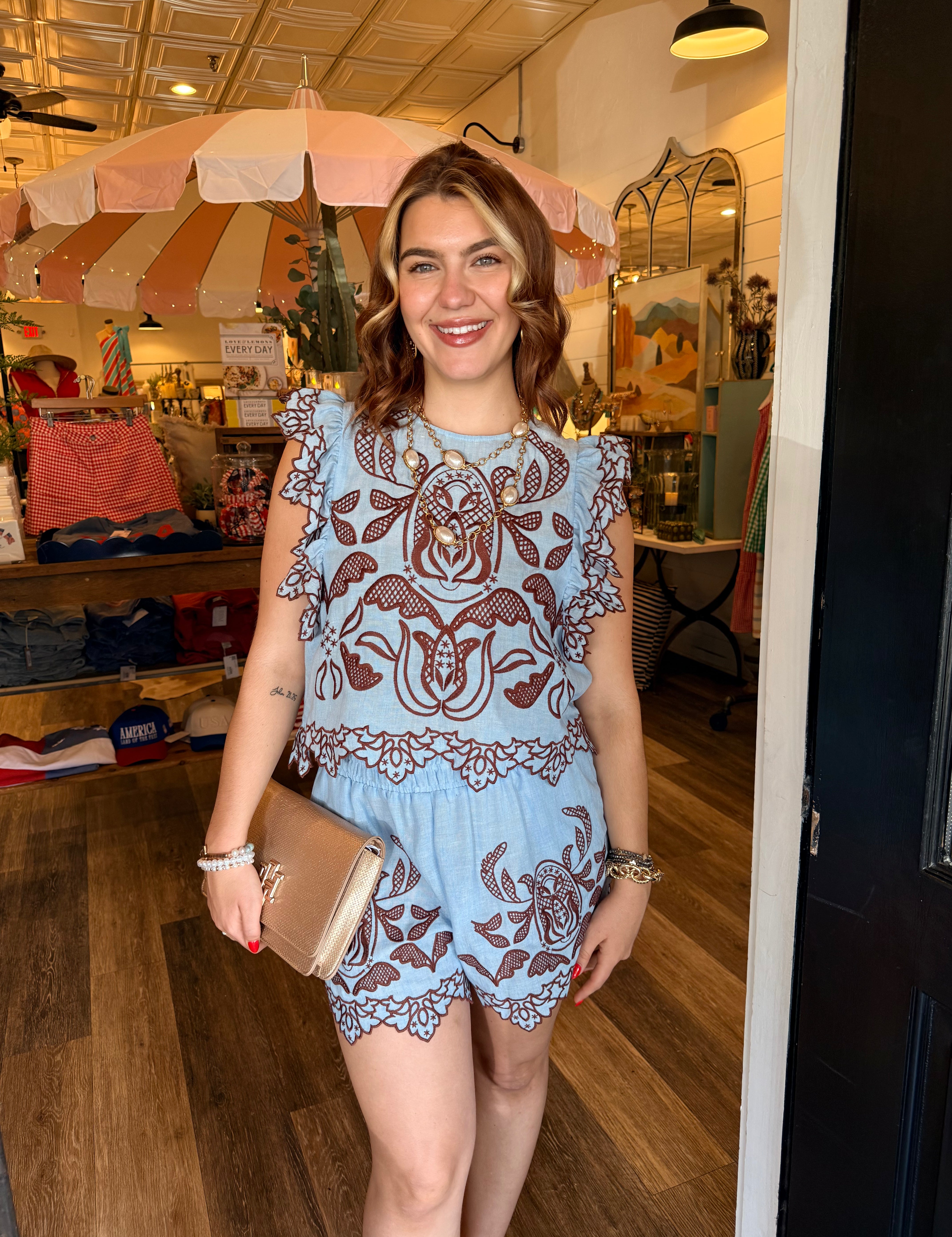 Nancy Embroidered Shorts