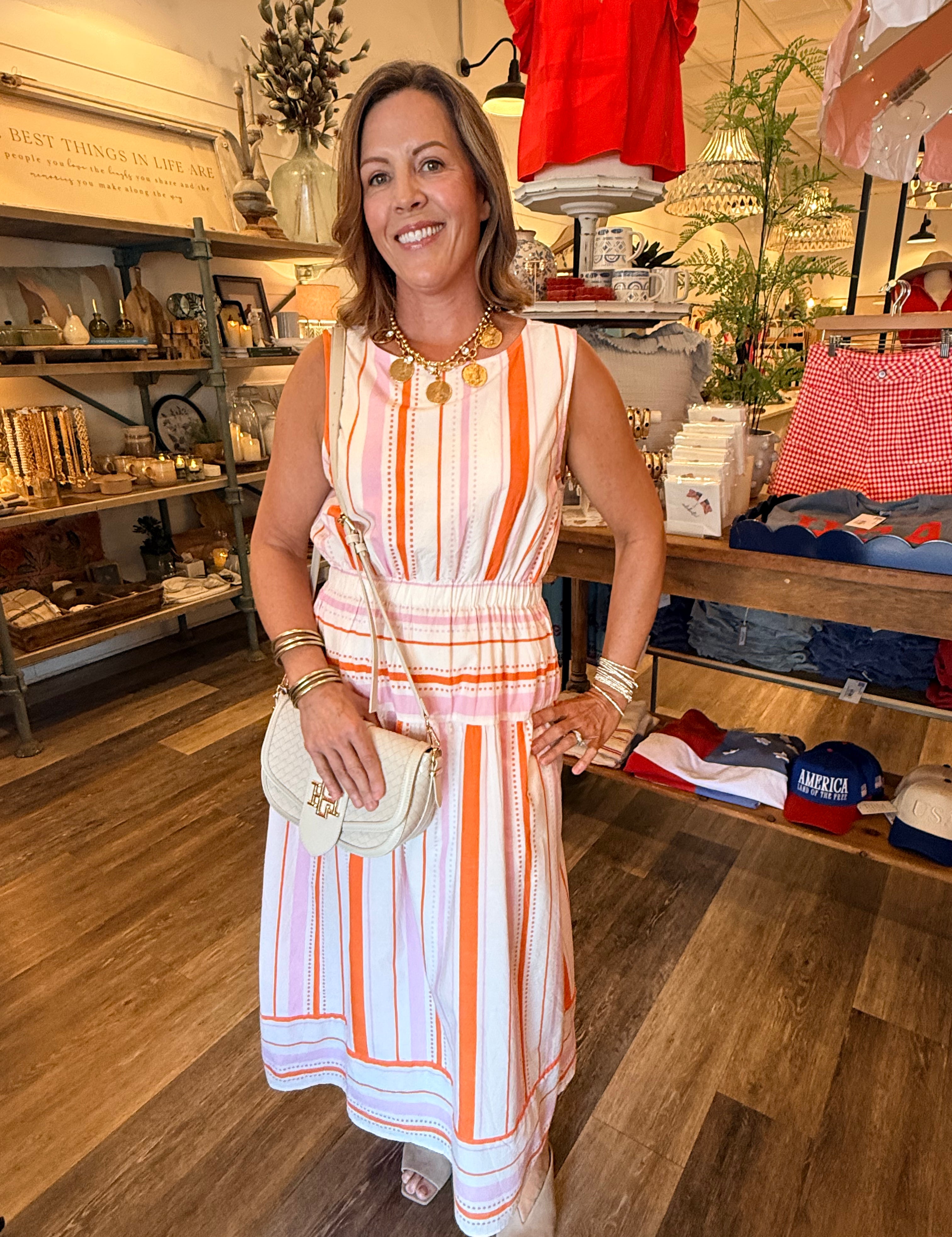 Monty Striped Midi Dress