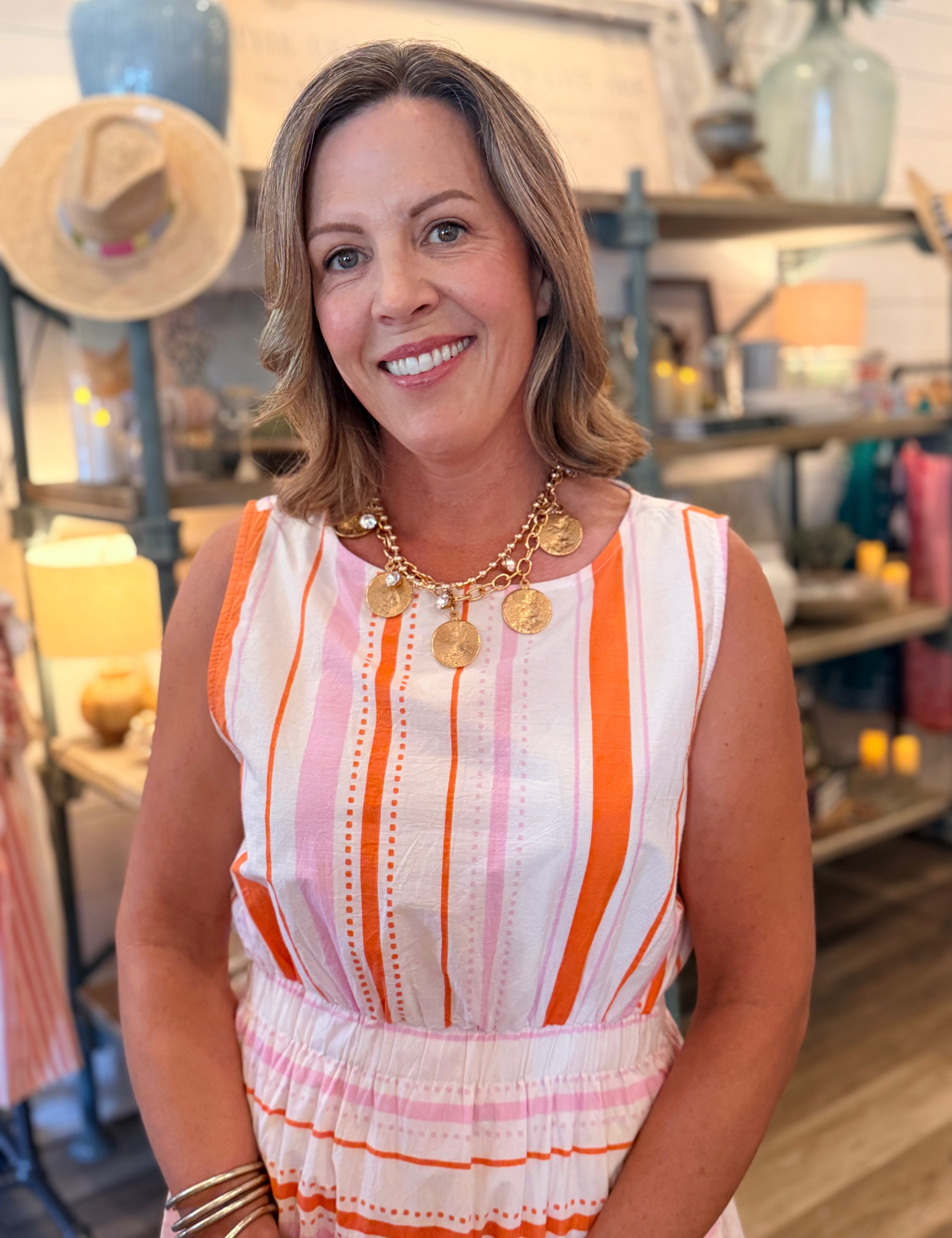 Monty Striped Midi Dress