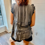 Patsy Ruffle Denim Shirt