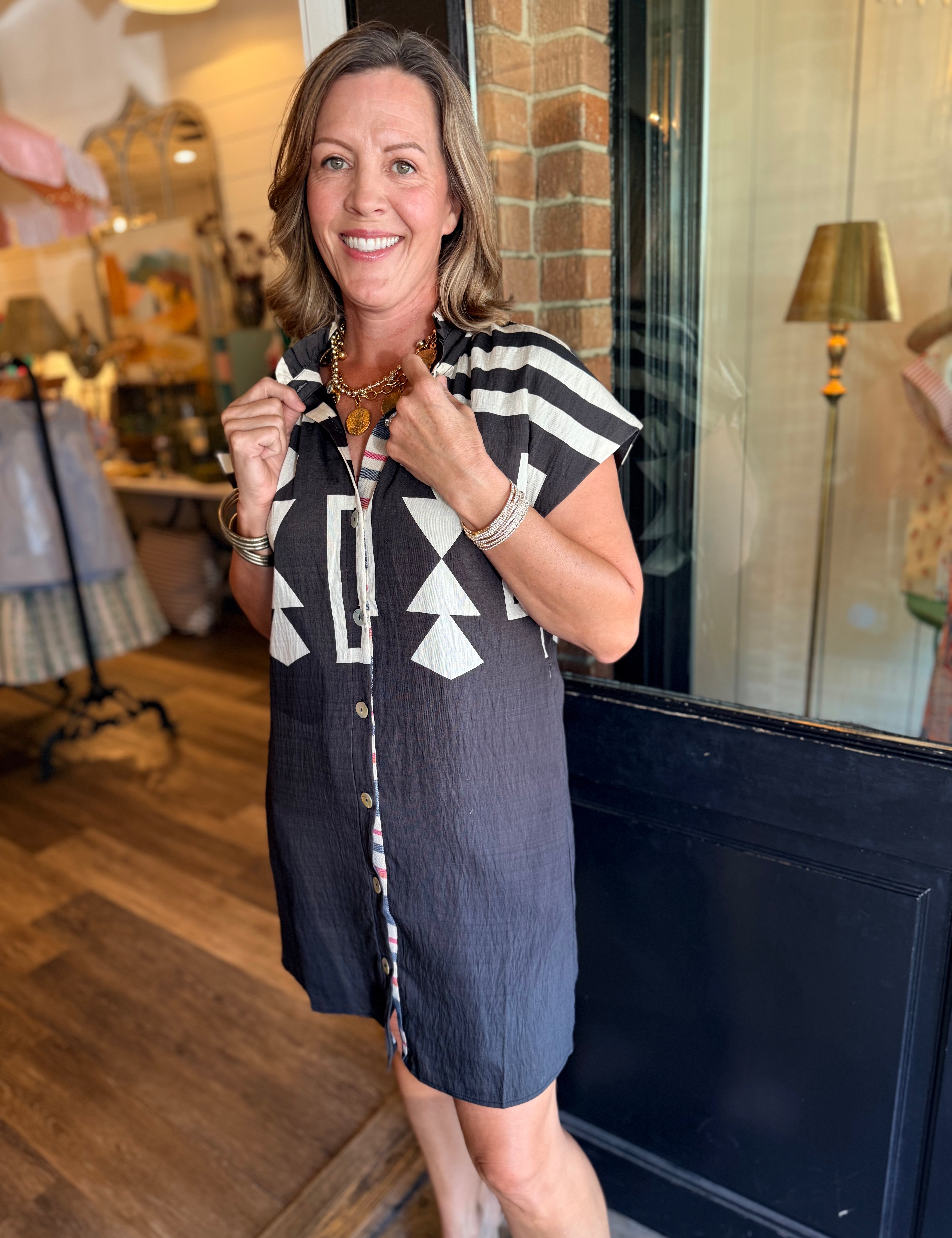 Suzie Button Shirt Dress
