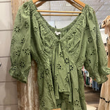 Hazle Eyelet Top