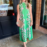 Trina Floral Tie-Back Midi Dress