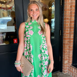 Trina Floral Tie-Back Midi Dress