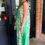 Trina Floral Tie-Back Midi Dress