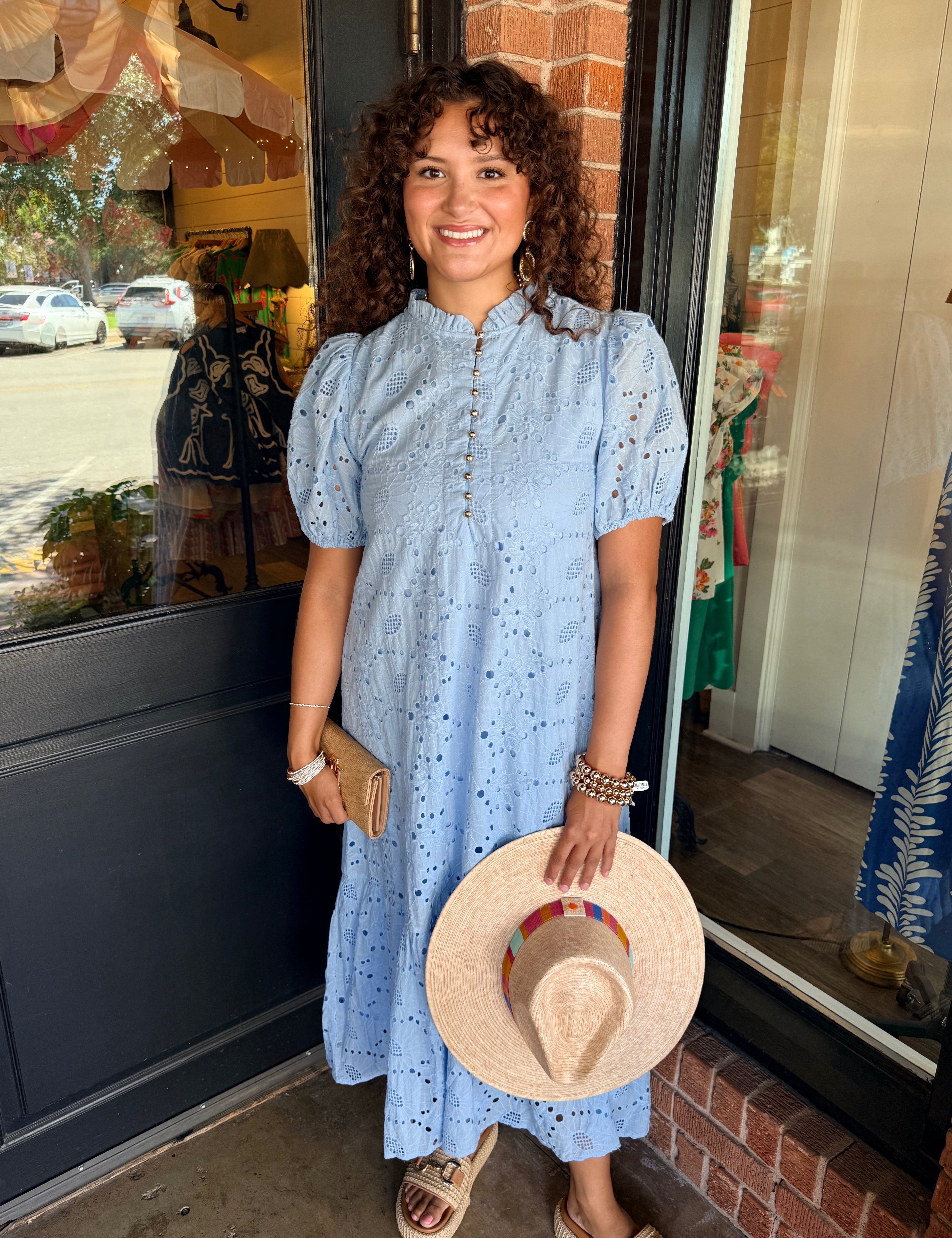 Sonja Eyelet Midi Dress