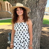 Sandra Polka Dot Tiered Midi Dress