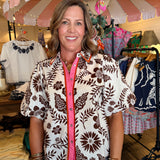 Sharon Two-Tone Floral Top