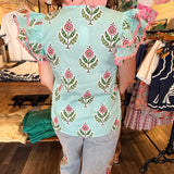 Bernadette Boho Floral Top