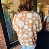 Ruby Polka Dot Satin Top