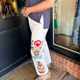 Serena Embroidered High Waist Pants