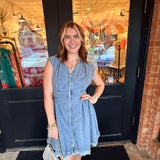 Veronica Sleeveless Denim Mini Dress