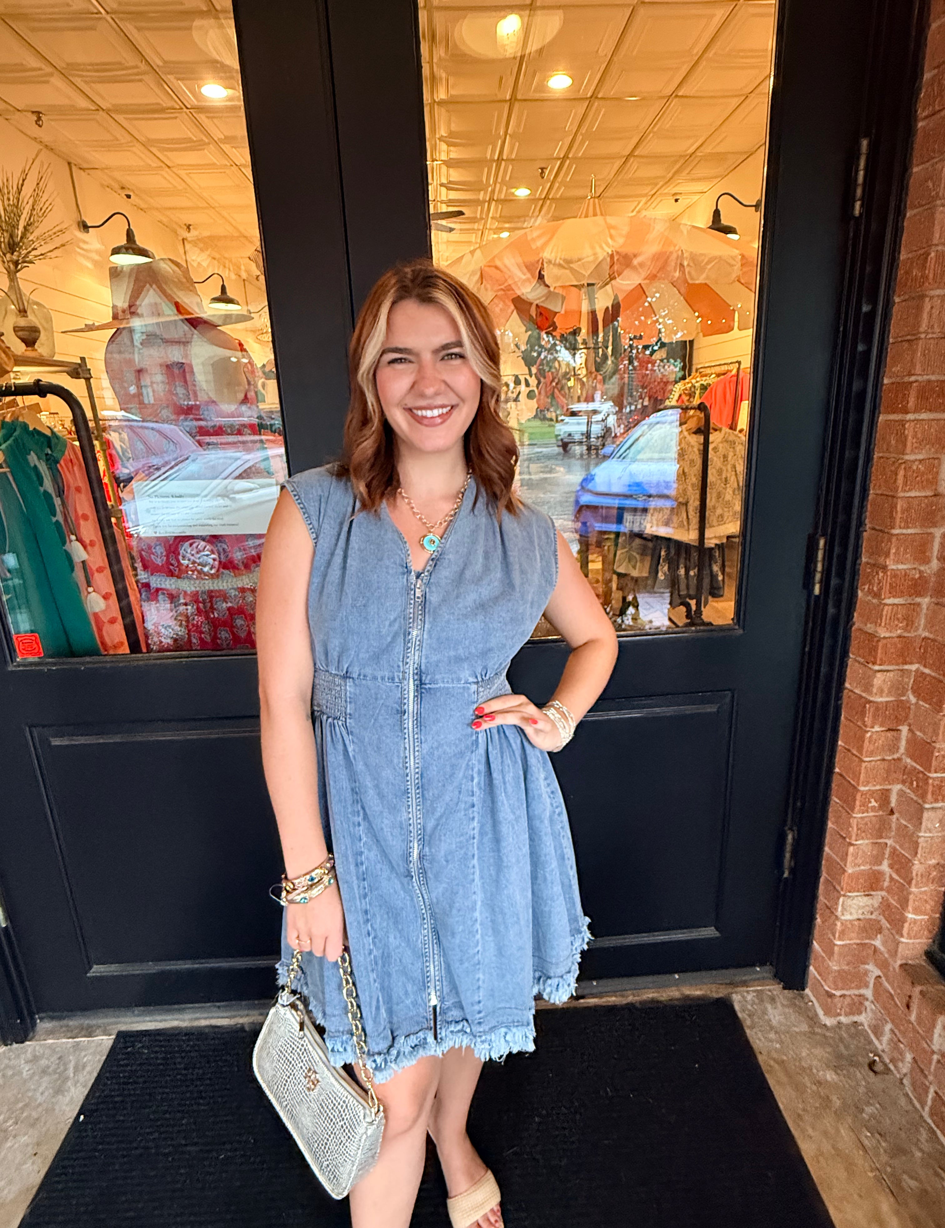 Veronica Sleeveless Denim Mini Dress