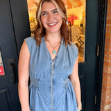 Veronica Sleeveless Denim Mini Dress