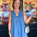 Alicia Denim A-Line Dress