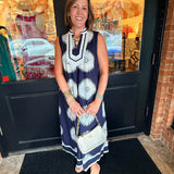 Esmeralda Geometric Midi Dress
