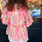 Avery Abstract Collared Top