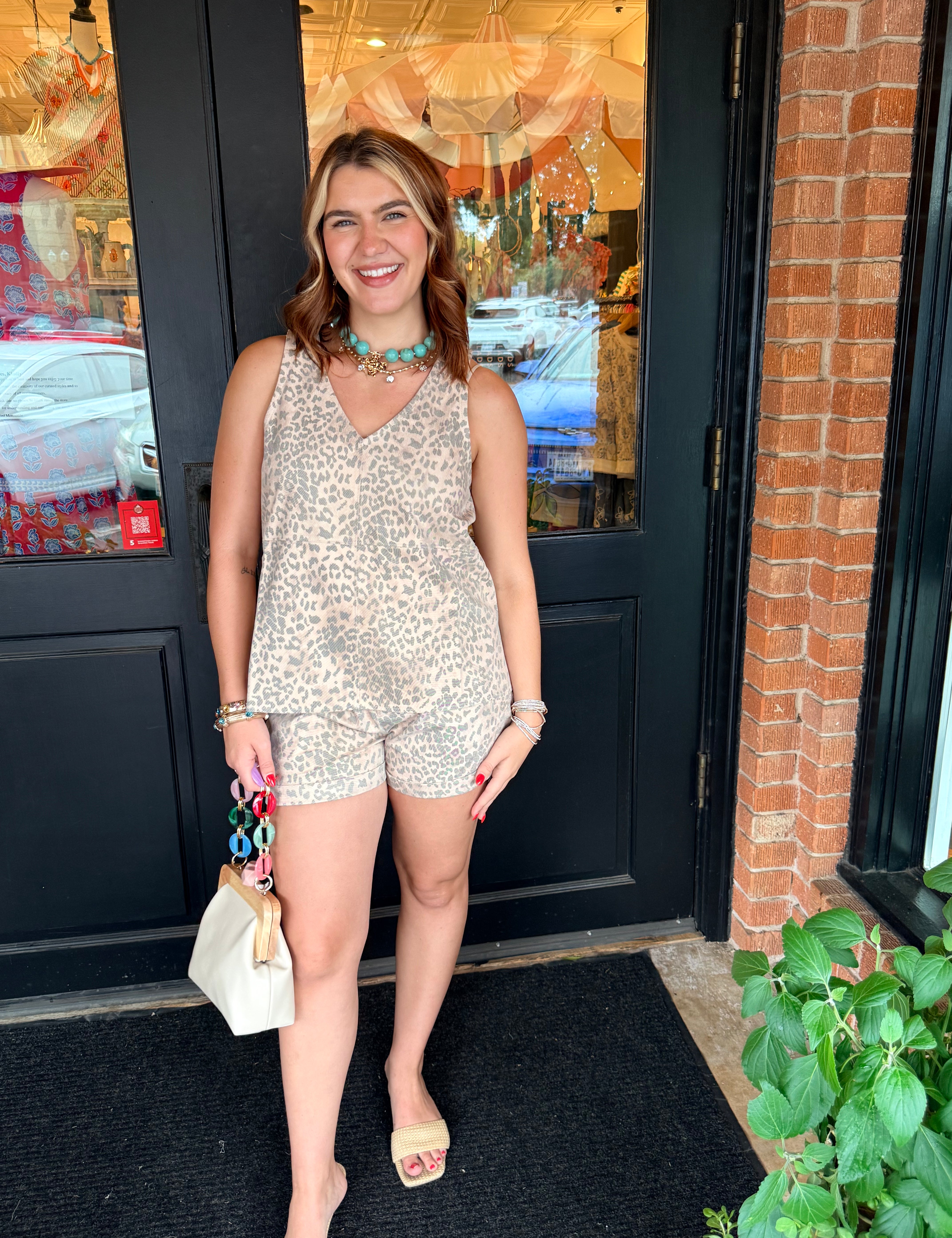 Tillie Animal Print Tank Top & Shorts