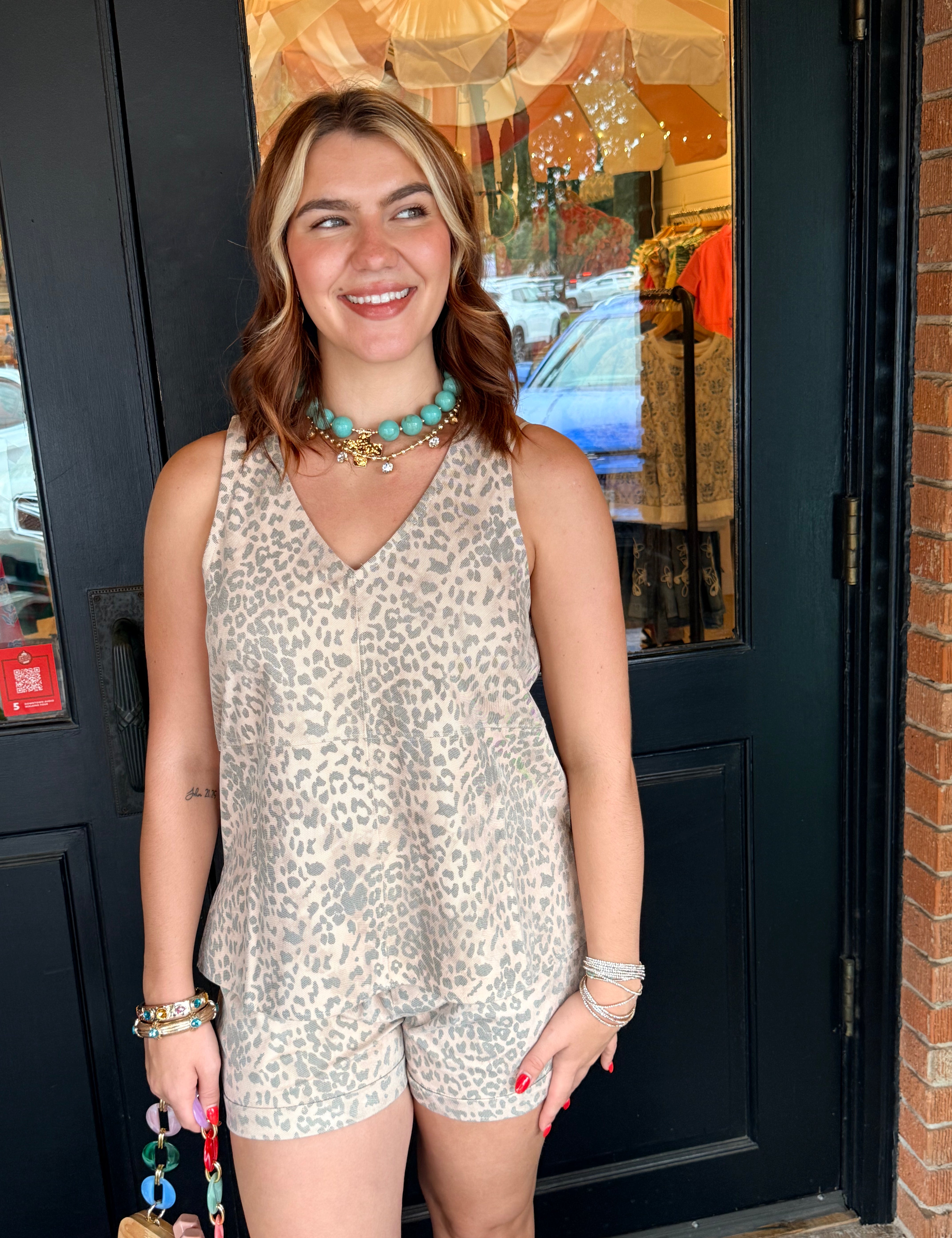 Tillie Animal Print Tank Top & Shorts