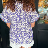 Tylee Abstract Embroidered Top