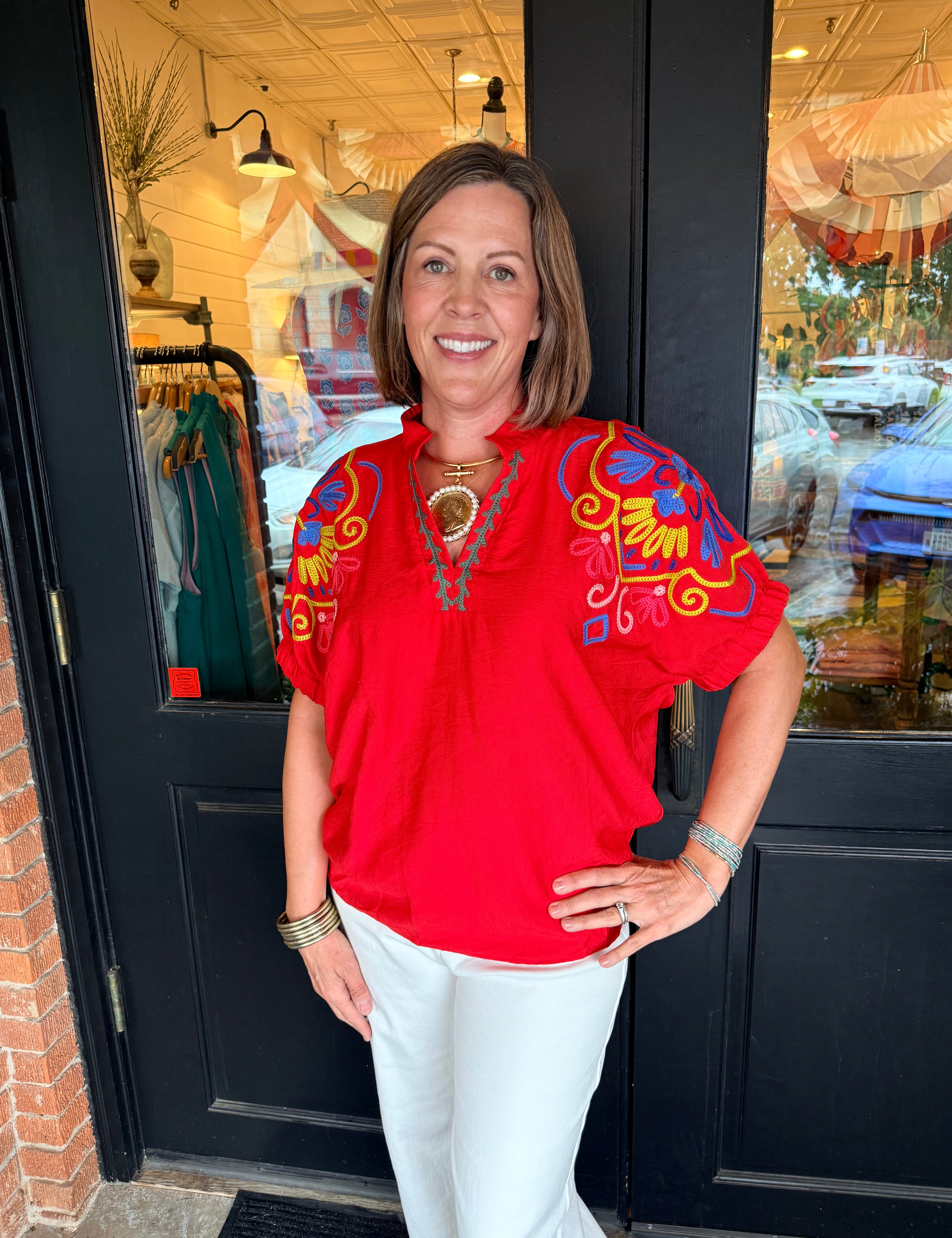 Emily Embroidered Top
