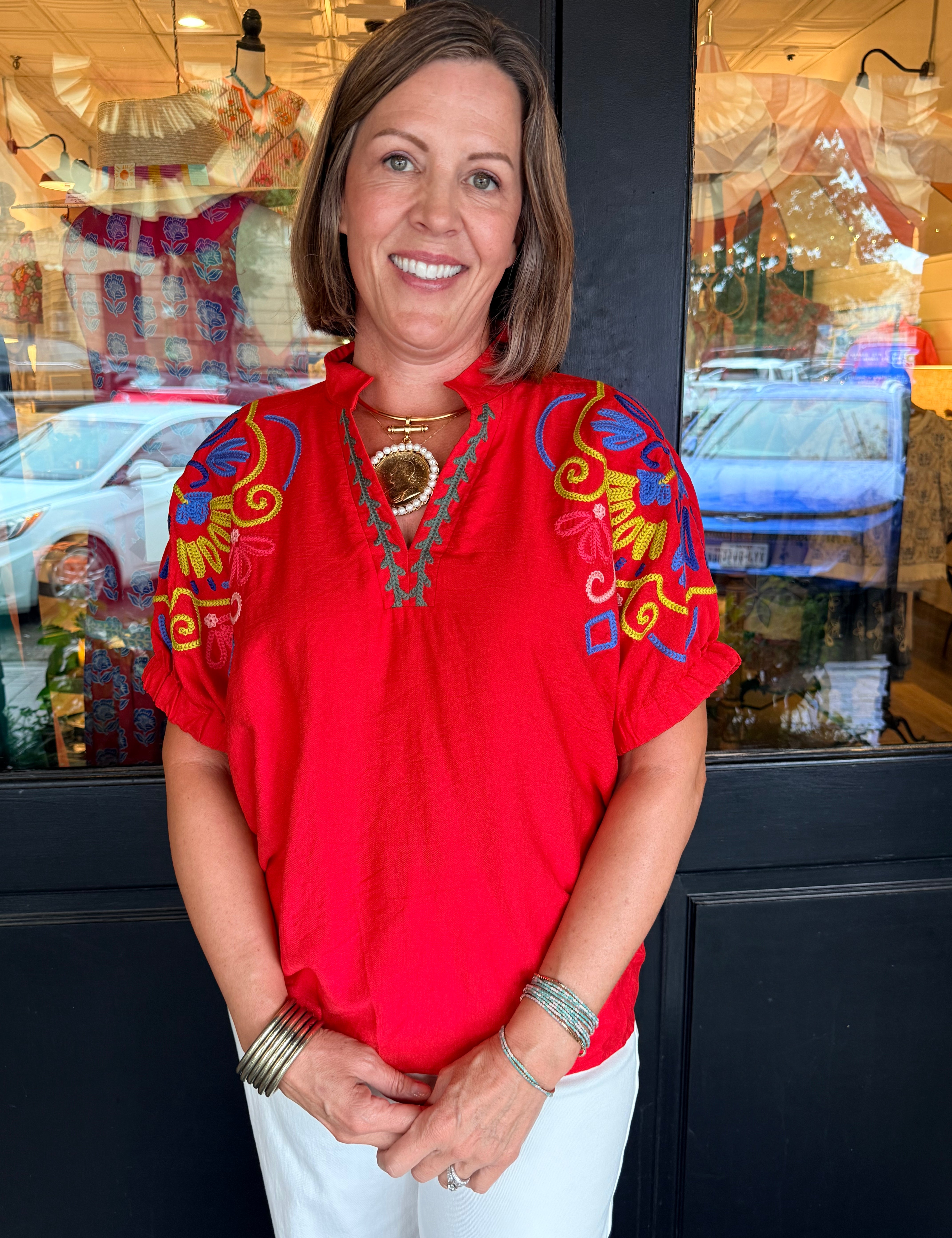 Emily Embroidered Top