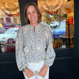Carla Floral Embroidered Top
