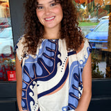 Danita Sleeveless Abstract Top