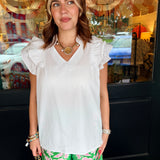 Farrah V-Neck Textured Top