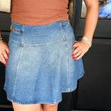 Gianna Denim Flared Mini Skirt