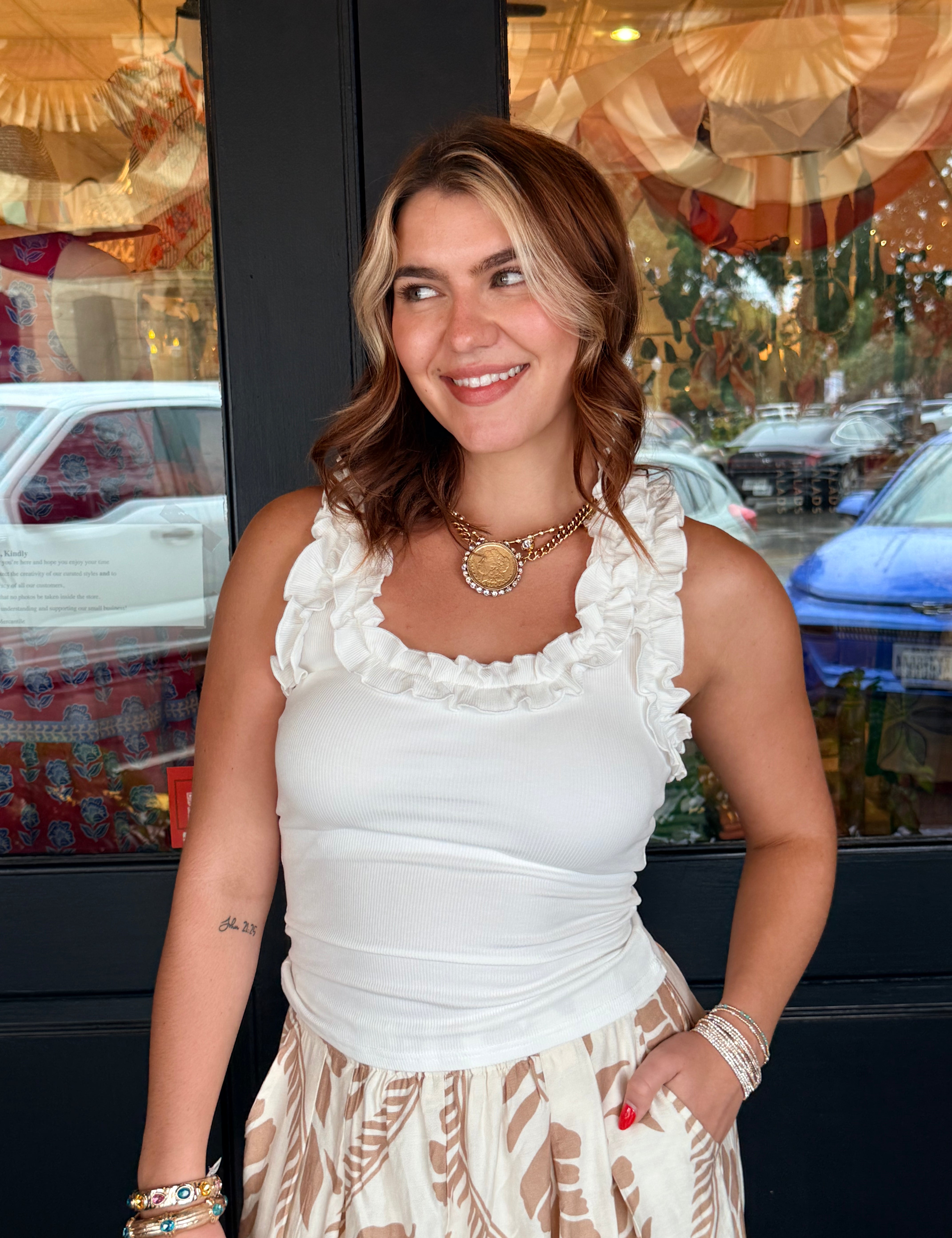 Alexa Ruffle Tank Top
