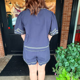 Nina Embroidered Top + Shorts Set
