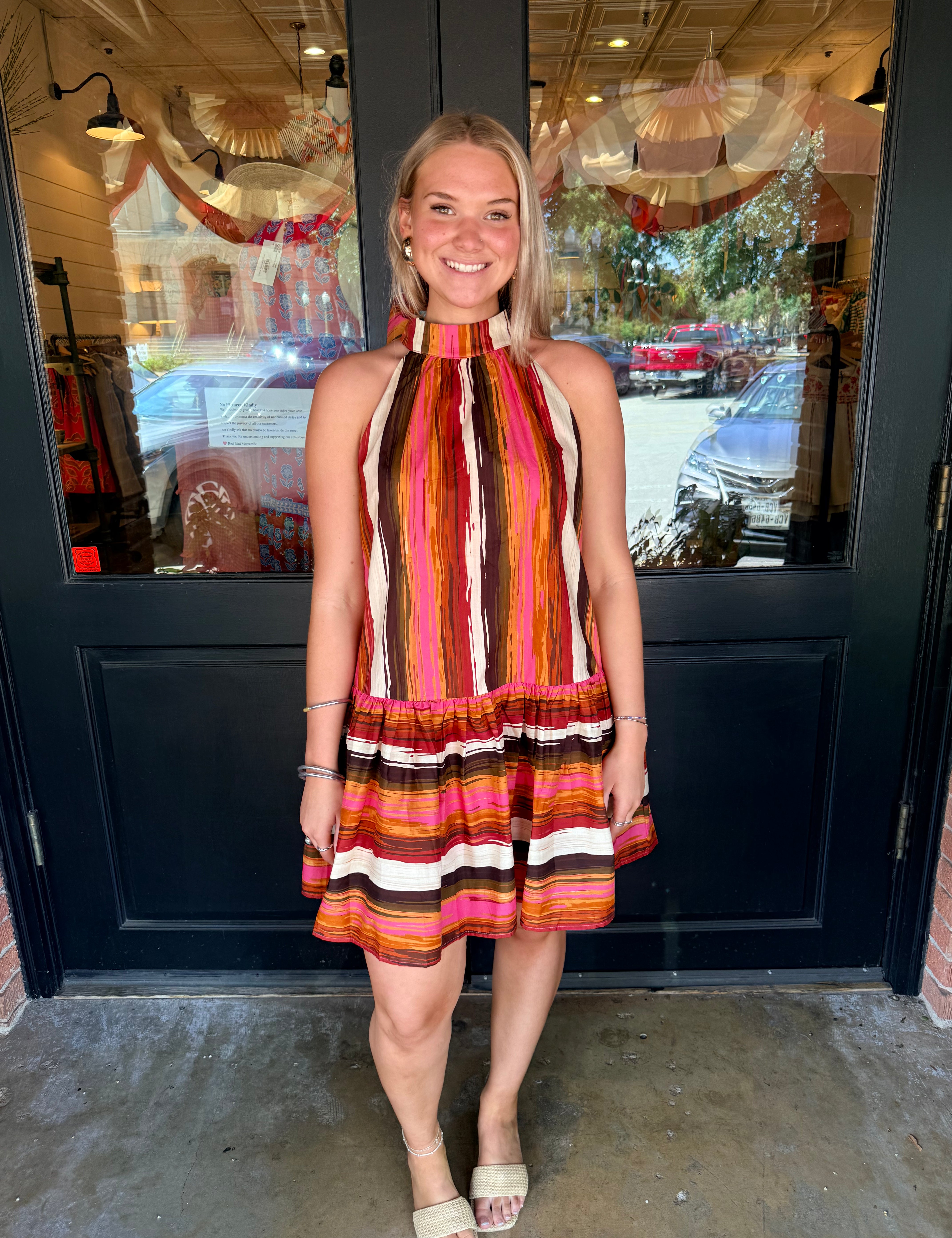 Evie Stripe Mini Dress