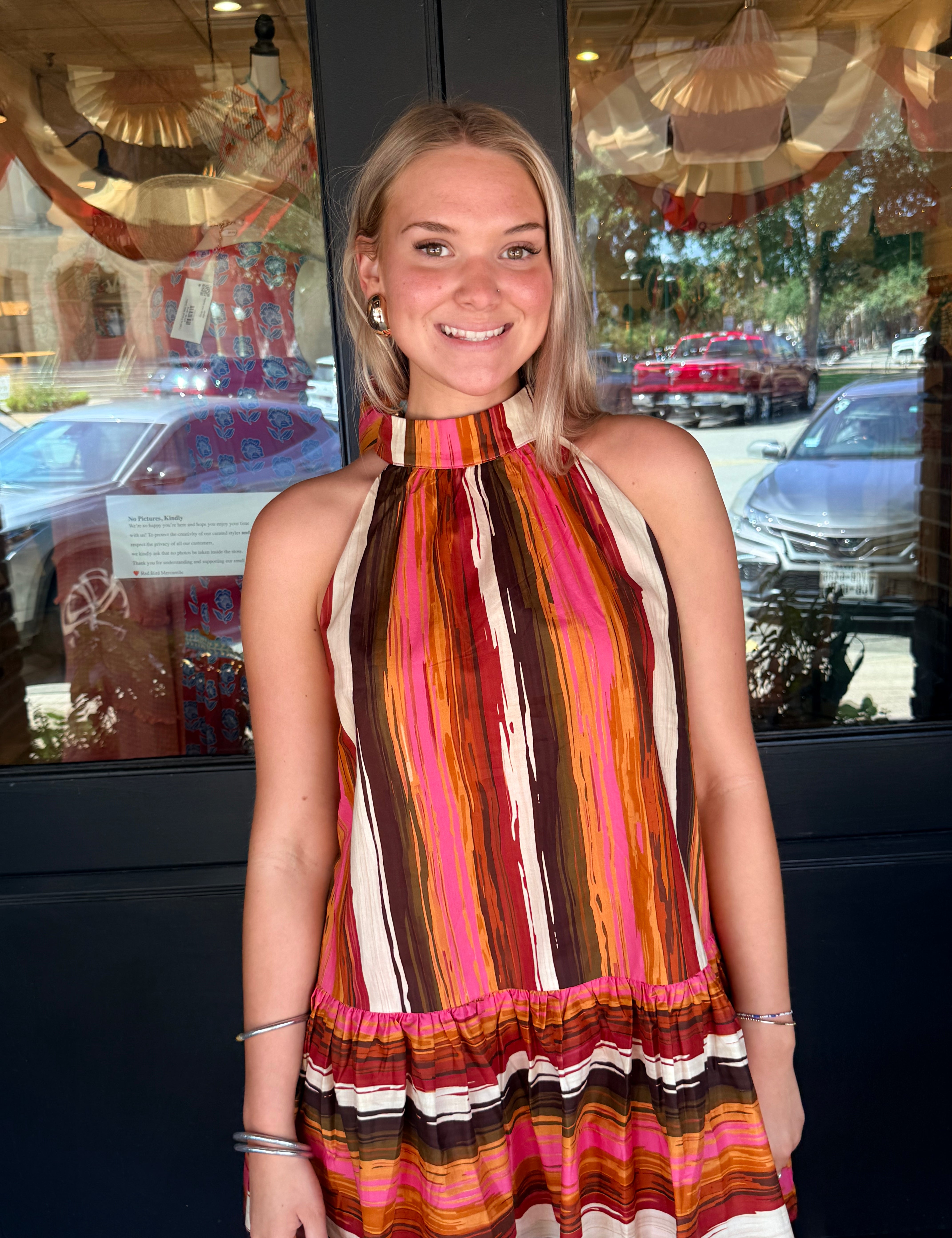 Evie Stripe Mini Dress