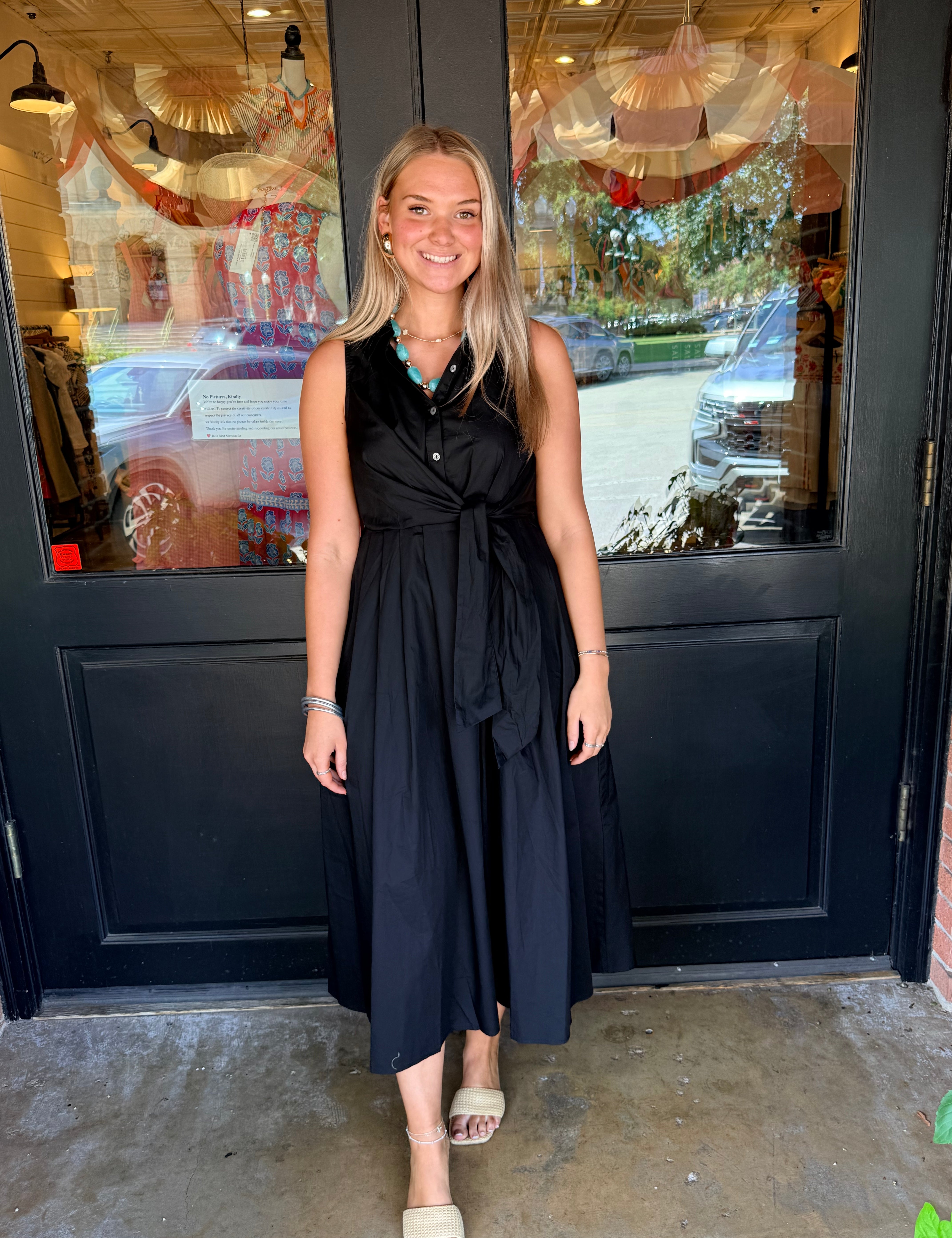 Nina Tie Midi Dress