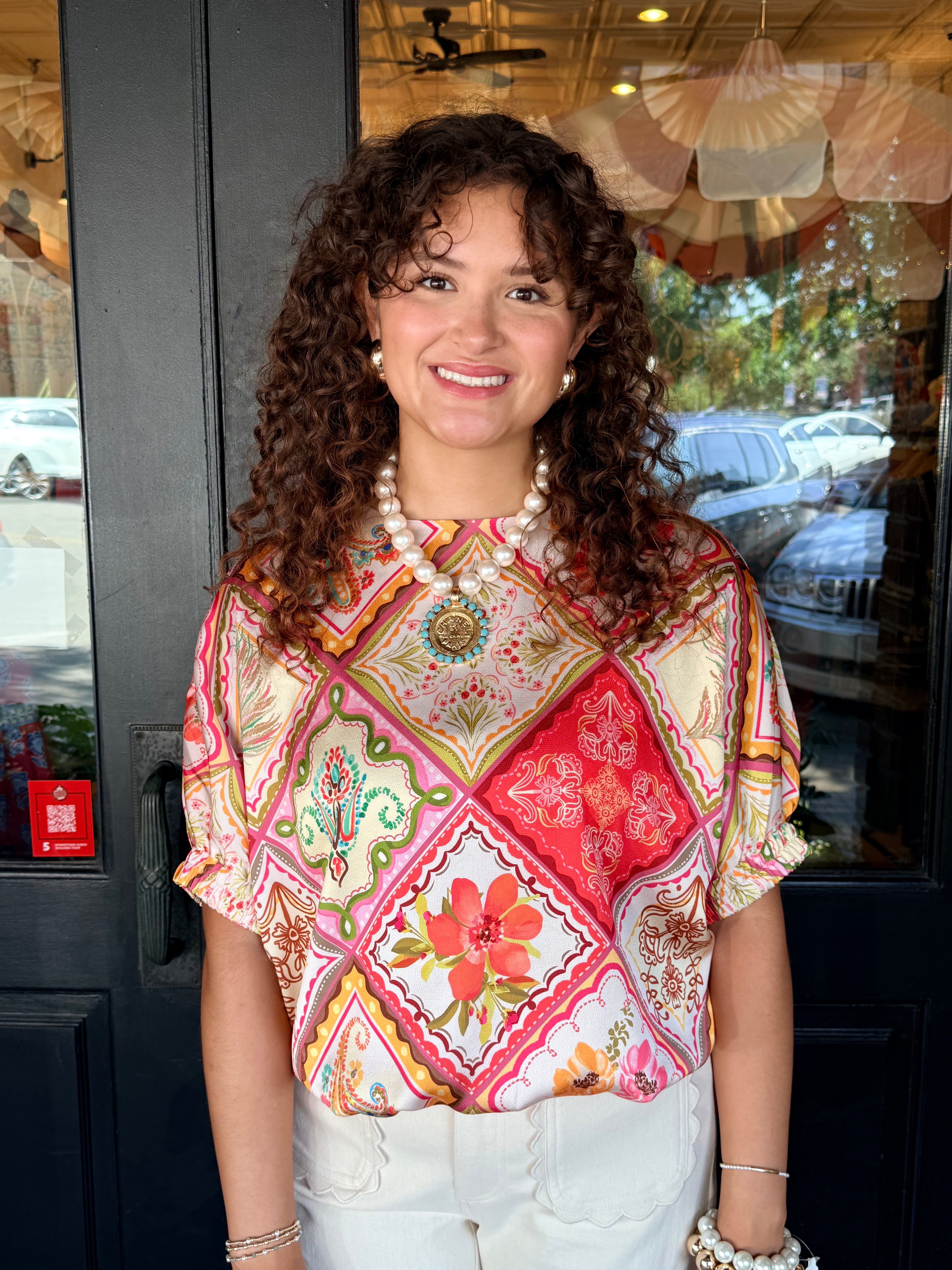 Cecile Cinched Waist Top
