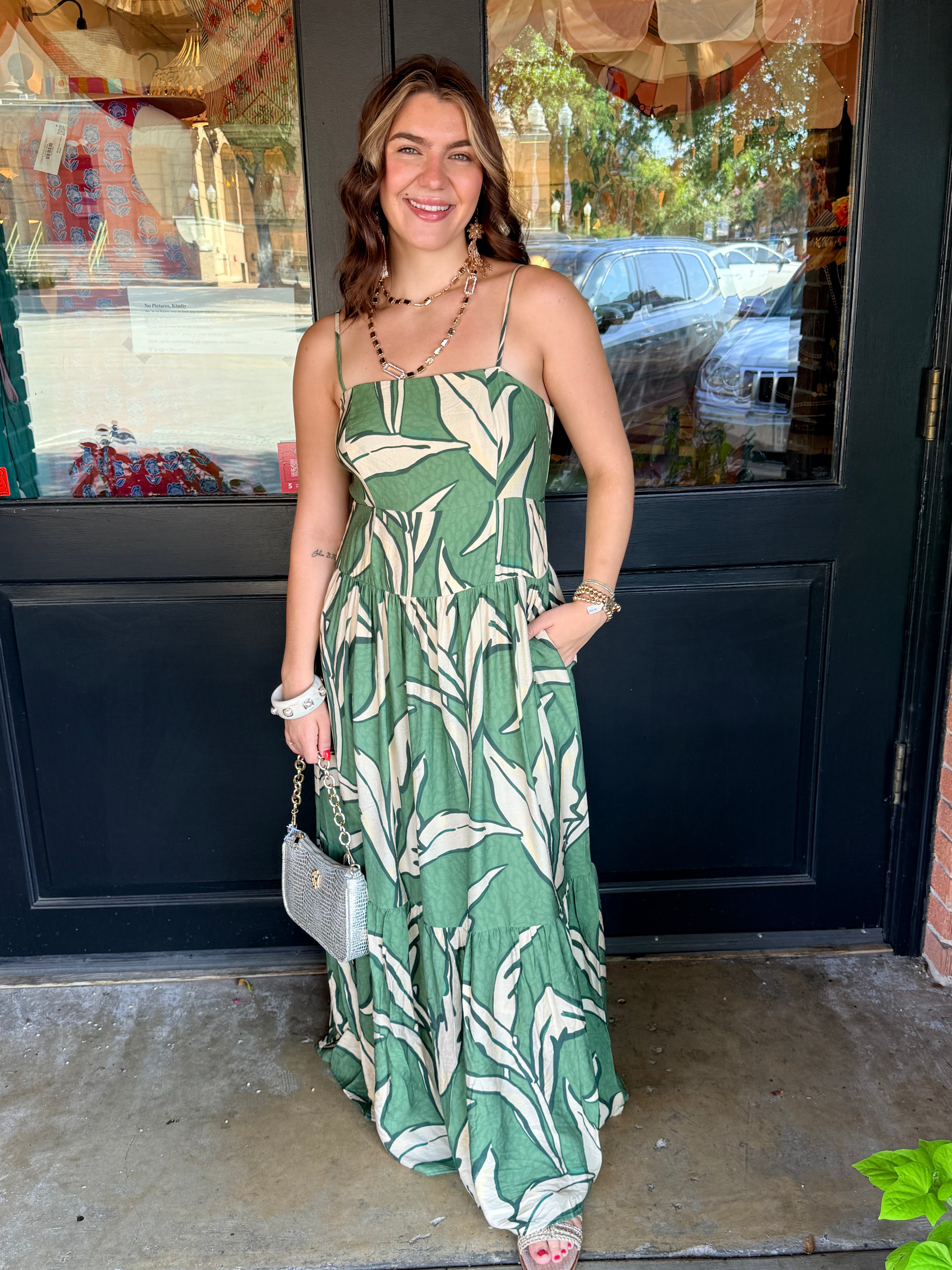 Lisa Leaf Maxi Dress