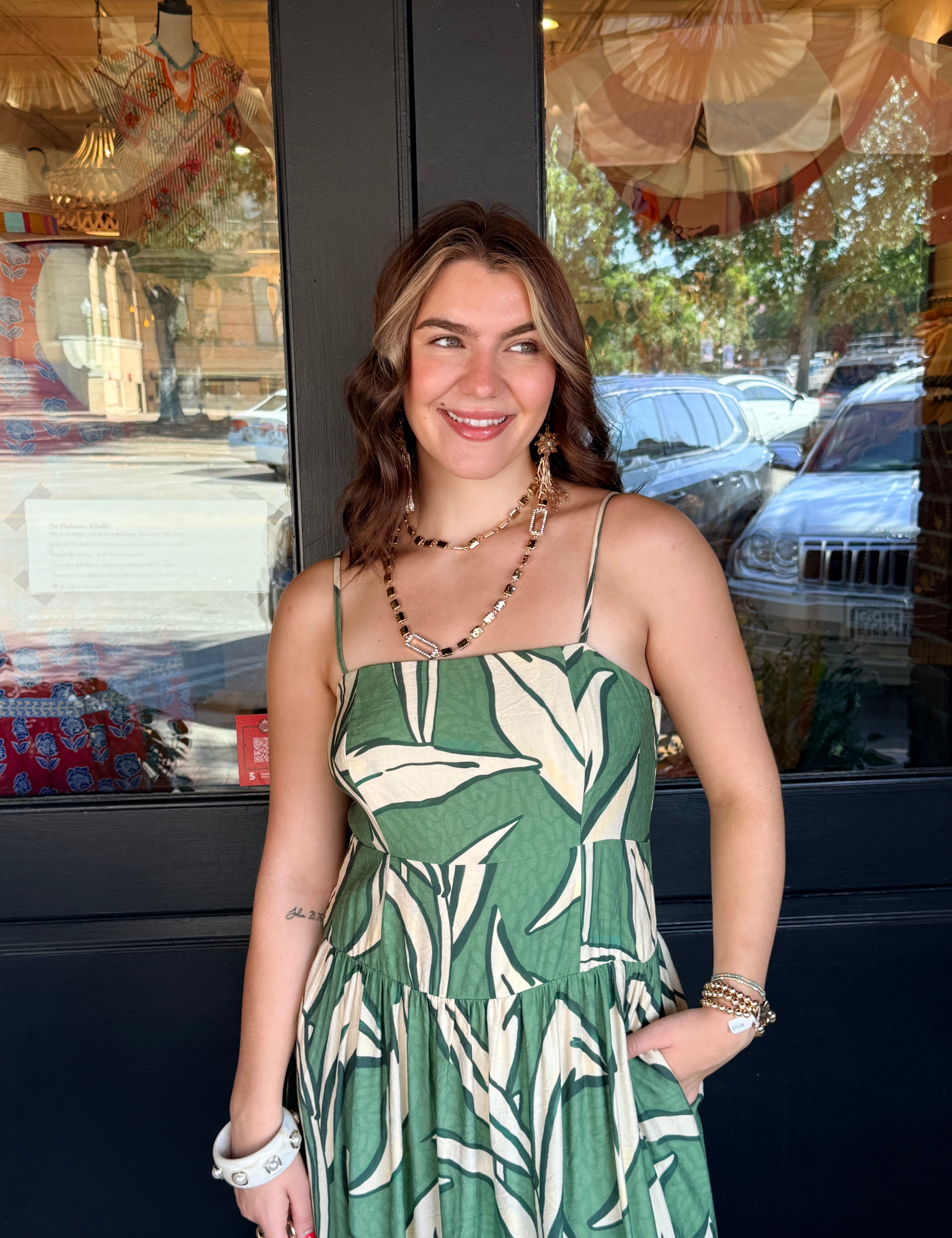 Lisa Leaf Maxi Dress