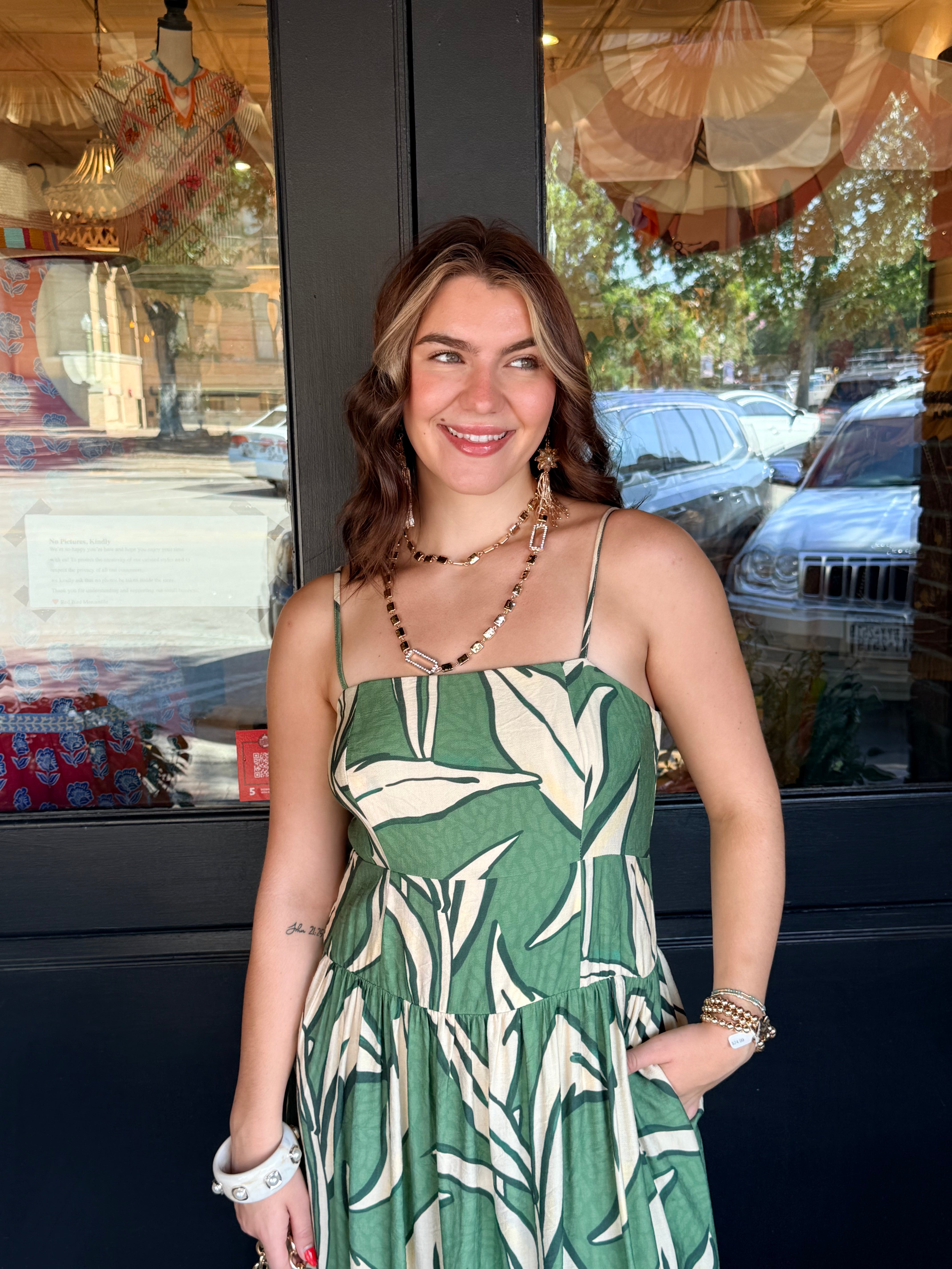 Lisa Leaf Maxi Dress