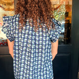 Loni Flutter Sleeve Blouse
