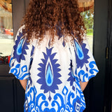 Salma Ikat Print Top