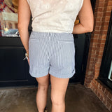 Rainey Stripe Cuffed Shorts