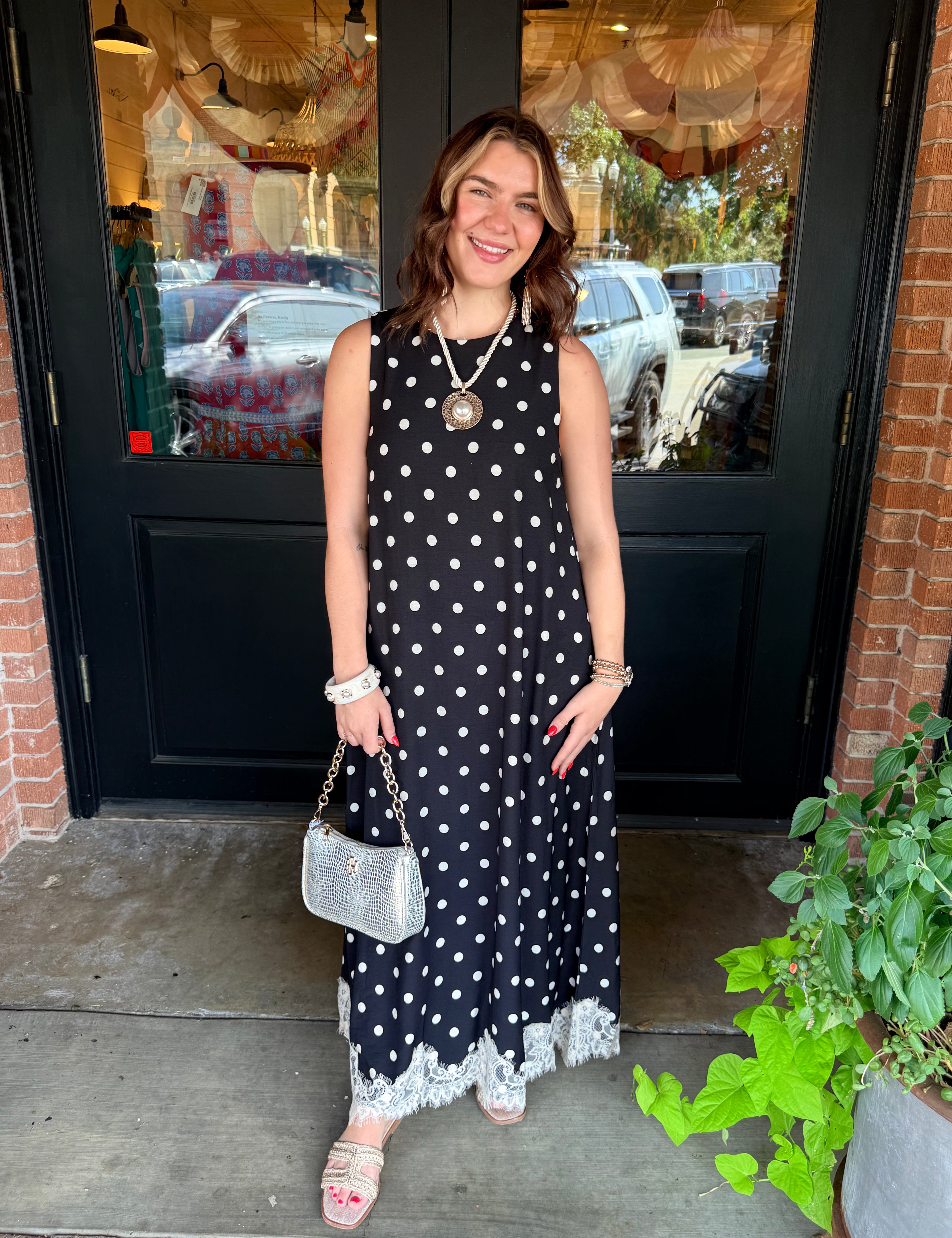 Amanda Polka Dot Midi Dress