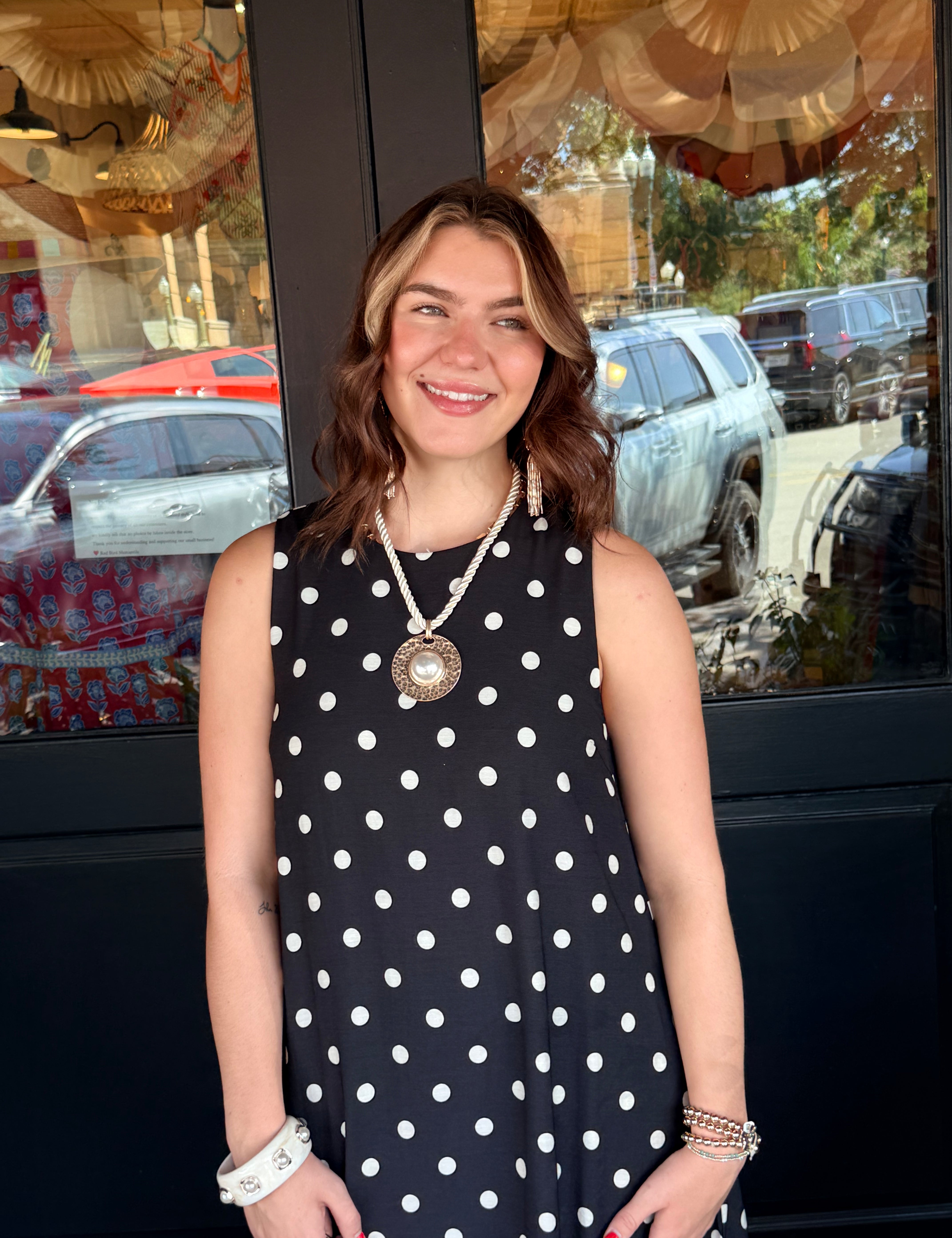 Amanda Polka Dot Midi Dress