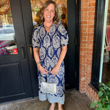 Lynette Geo Floral Midi Dress