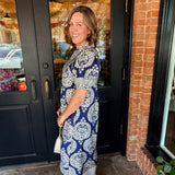 Lynette Geo Floral Midi Dress